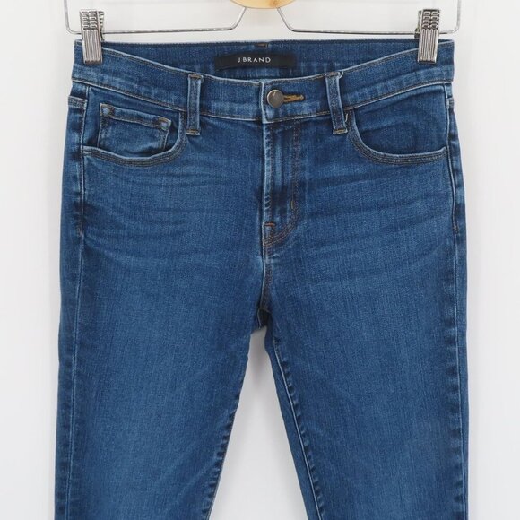 J Brand Womens 27 Raw Hem Blue Denim Jeans Cotton Blend Style JB000355 Pockets - Picture 2 of 12